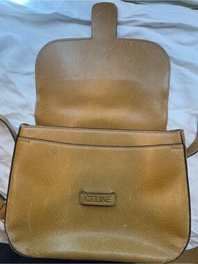 Celine Tan Leather Crossbody Bag Authentic